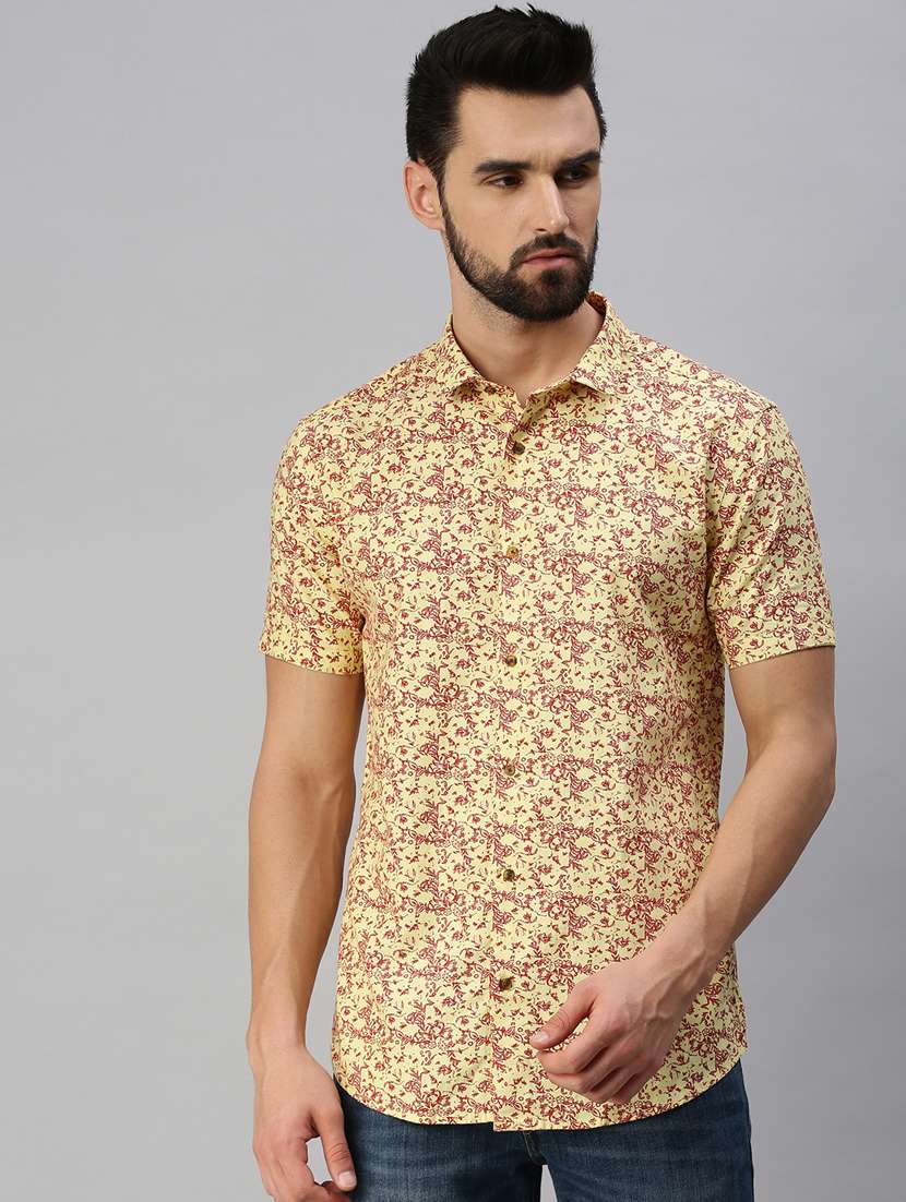 mens printed casual shirt