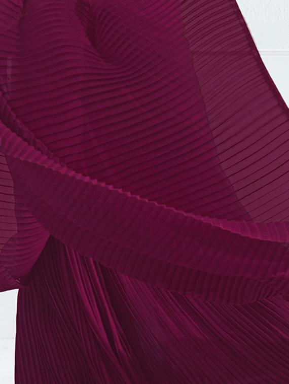 purple georgette plain saree with blouse - 18390166 -  Standard Image - 1