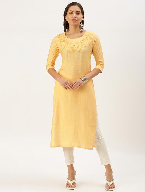 women's straight kurta - 18390174 - Standard Image - 0