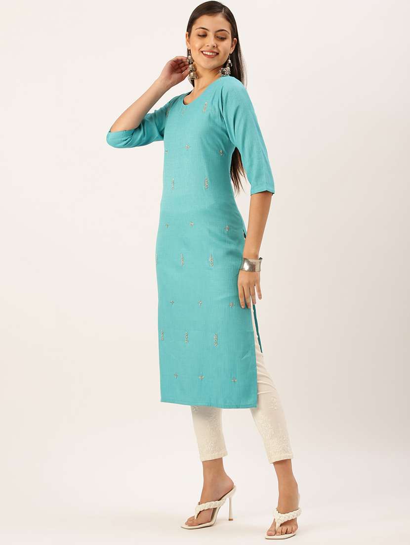 women's straight kurta - 18390175 -  Standard Image - 1