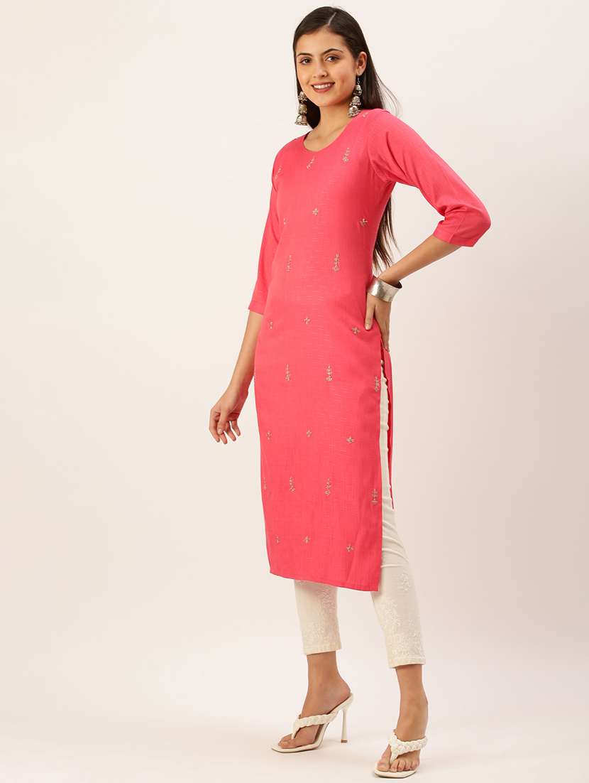 women's straight kurta - 18390176 -  Standard Image - 1