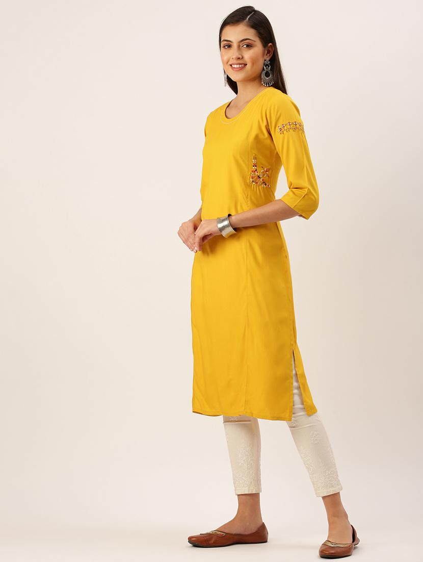women's straight kurta - 18390203 -  Standard Image - 1