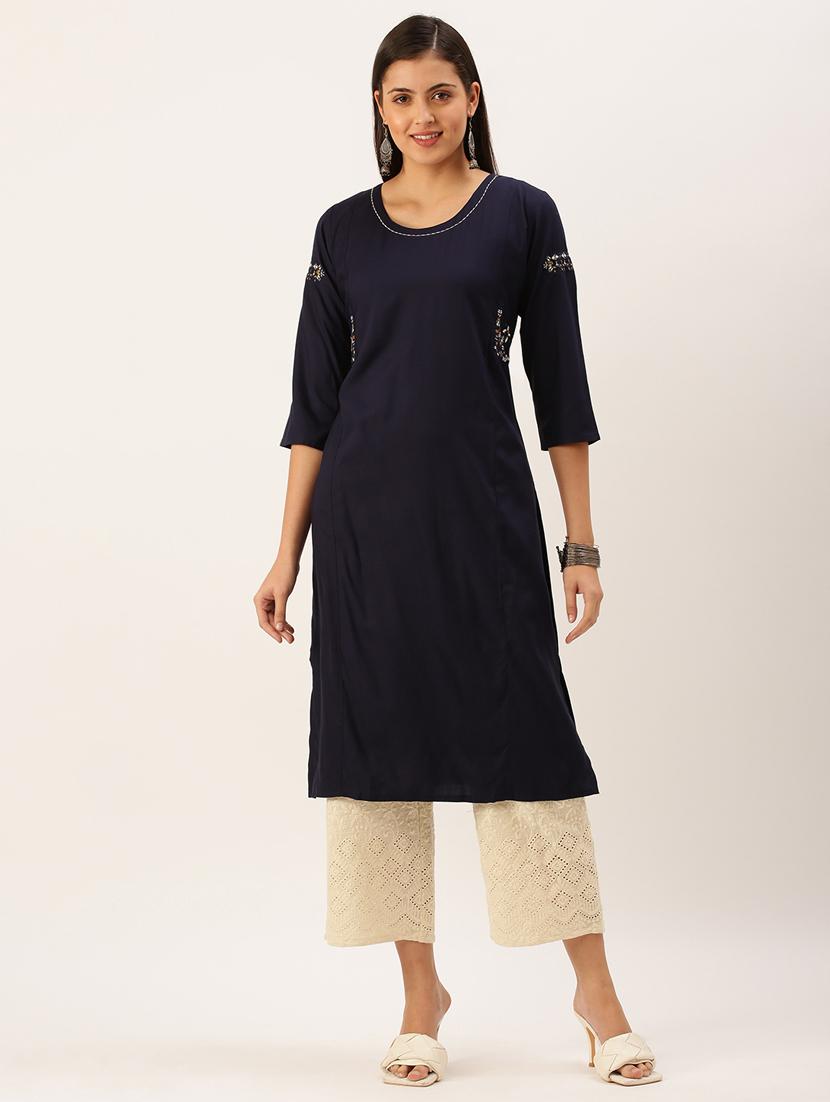 women's straight kurta - 18390204 - Zoom Image - 0