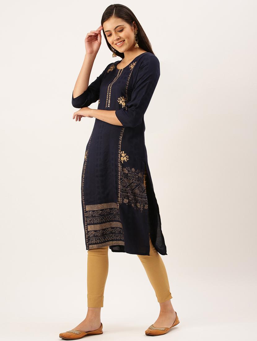 women's straight kurta - 18390206 -  Standard Image - 1