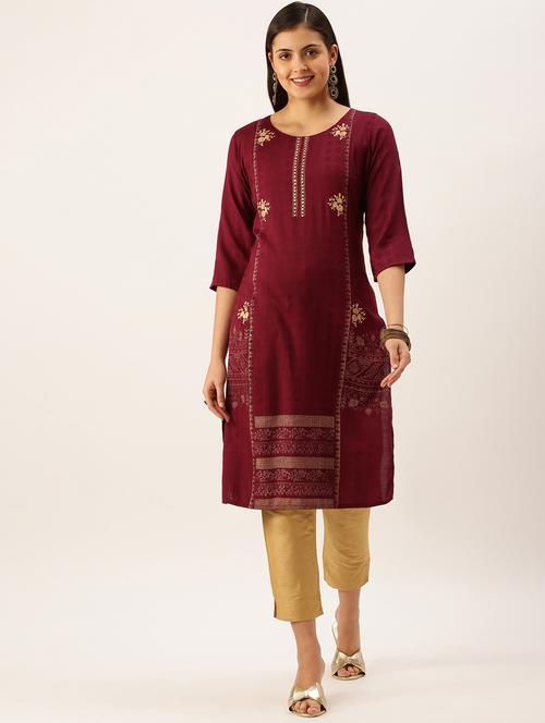 women's straight kurta - 18390207 - Standard Image - 0
