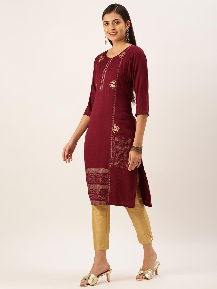 women's straight kurta - 18390207 -  Standard Image - 1