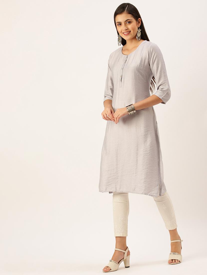 women's straight kurta - 18390208 - Standard Image - 1