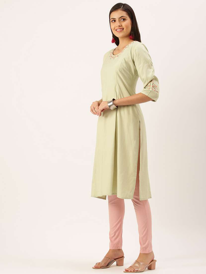 women's straight kurta - 18390219 -  Standard Image - 1