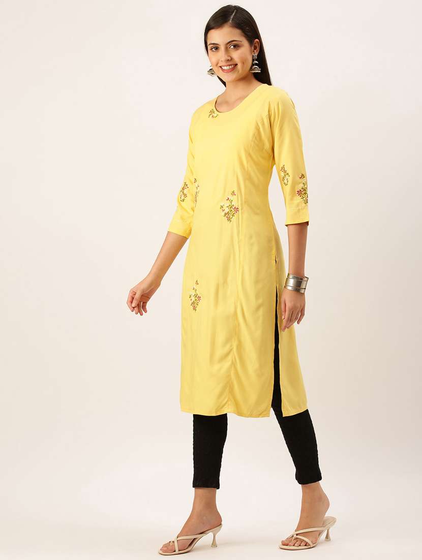 women's straight kurta - 18390222 -  Standard Image - 1