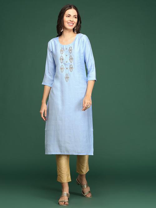 women's straight kurta - 18390225 -  Standard Image - 0