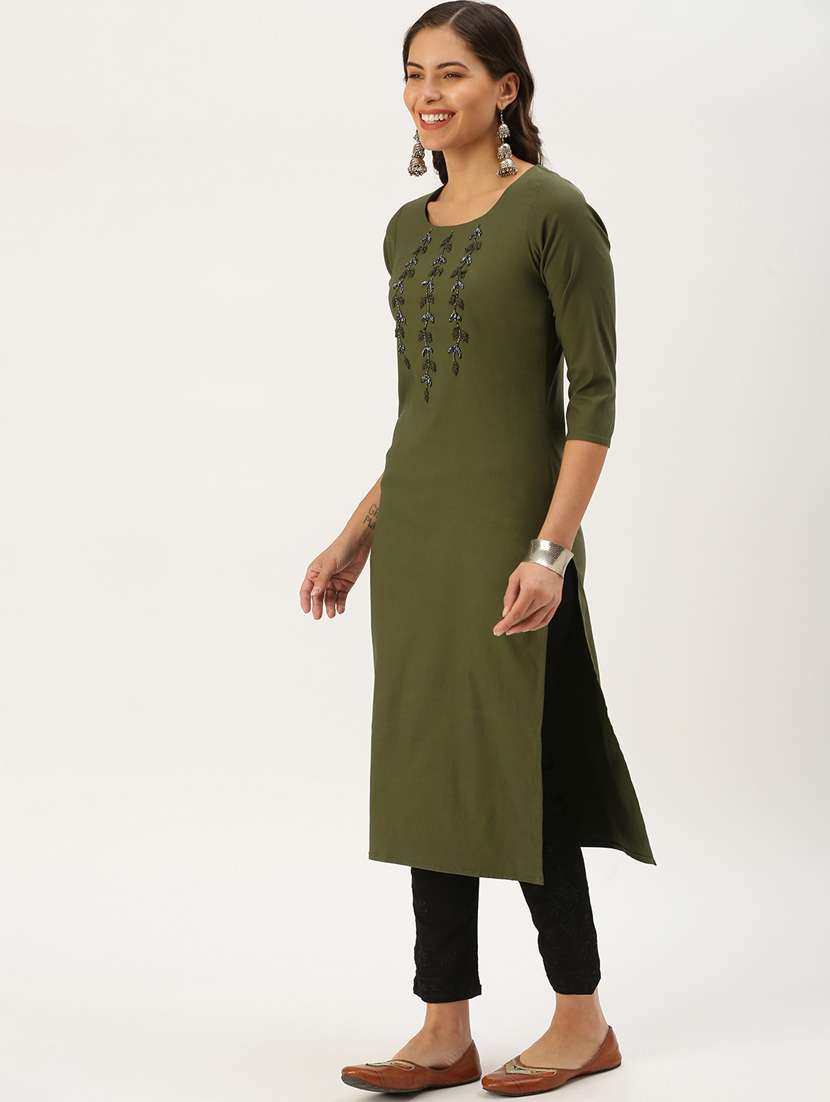 women's straight kurta - 18390233 -  Standard Image - 1