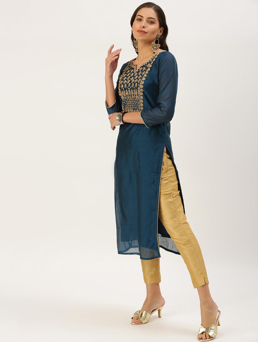 women's straight kurta - 18390237 -  Standard Image - 1