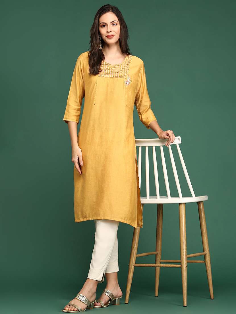 women's straight kurta - 18390241 -  Standard Image - 1