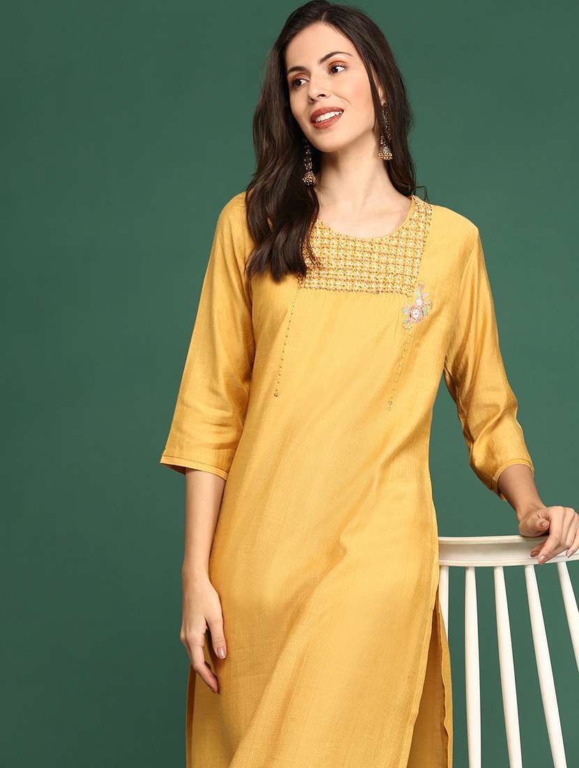women's straight kurta - 18390241 -  Standard Image - 4