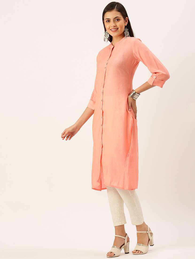 women's front slit kurta - 18390247 -  Standard Image - 1