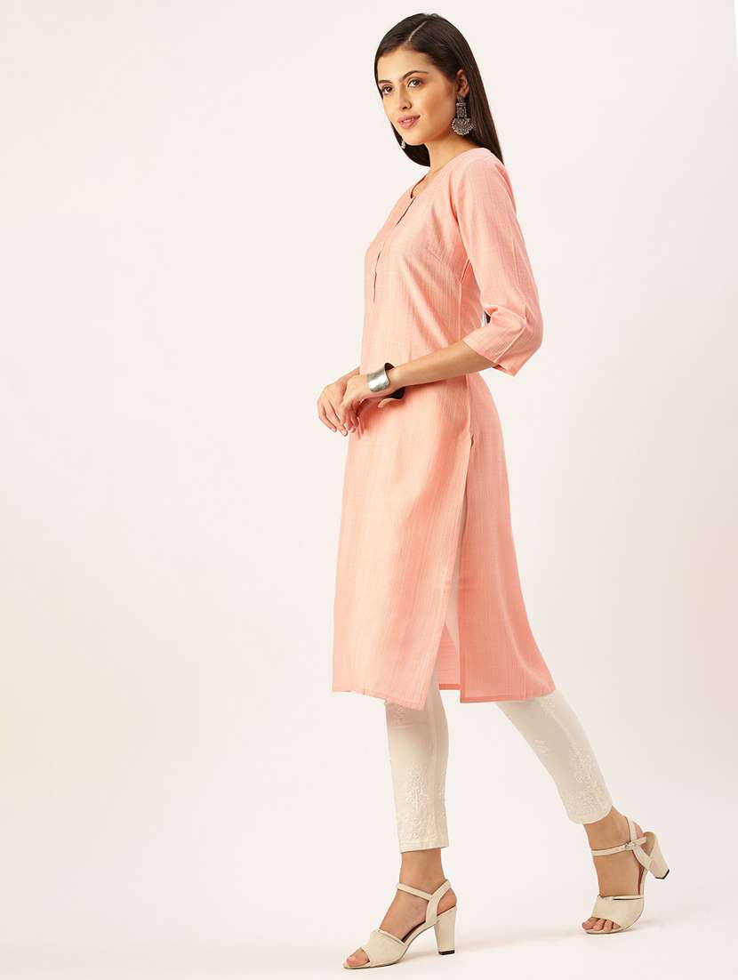 women's straight kurta - 18390250 -  Standard Image - 1