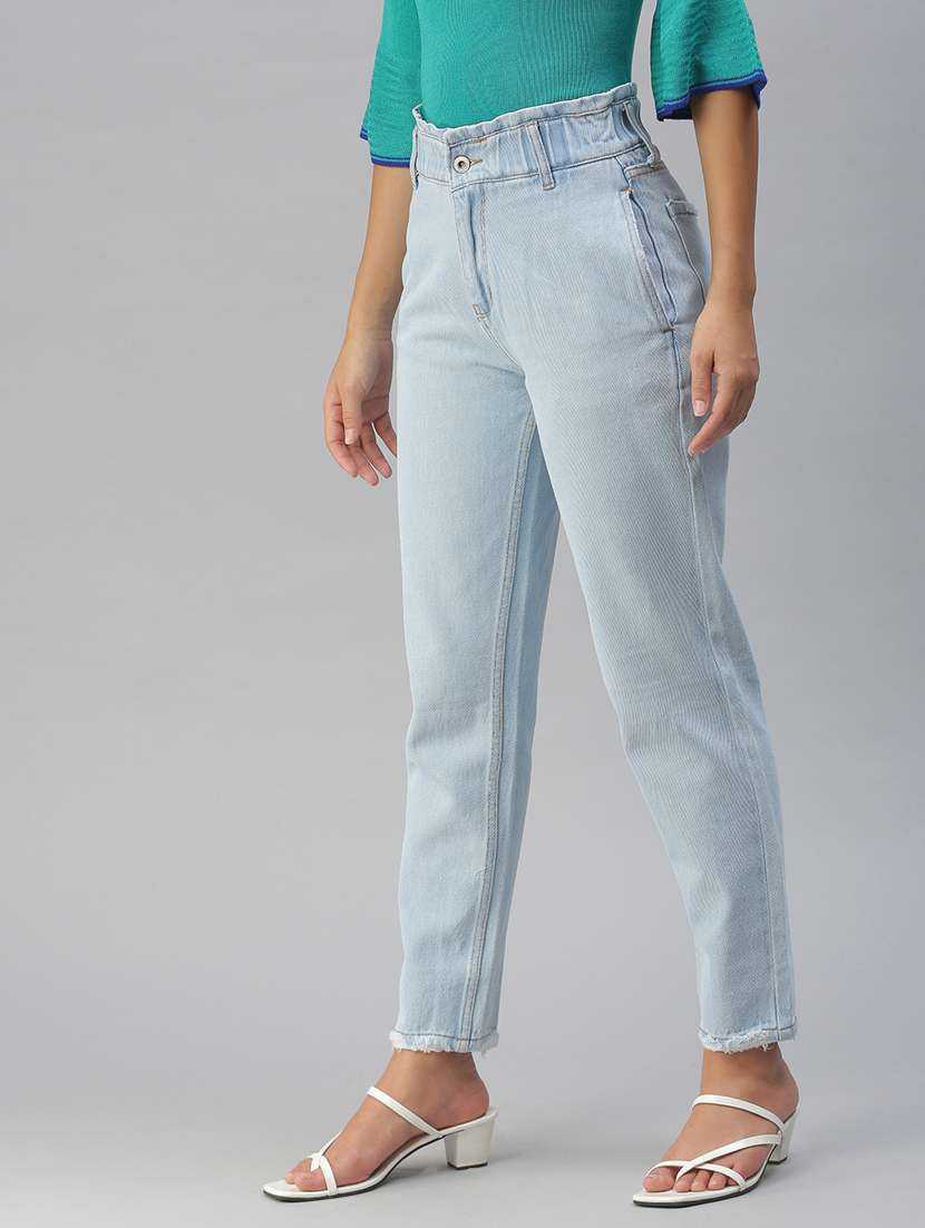 women's plain slouchy jeans - 18390288 -  Standard Image - 1