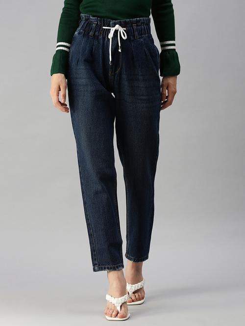 women's plain slouchy jeans - 18390324 - Standard Image - 0