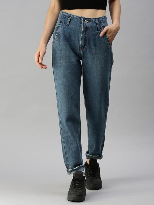 women's plain mom fit jeans - 18390326 -  Standard Image - 0