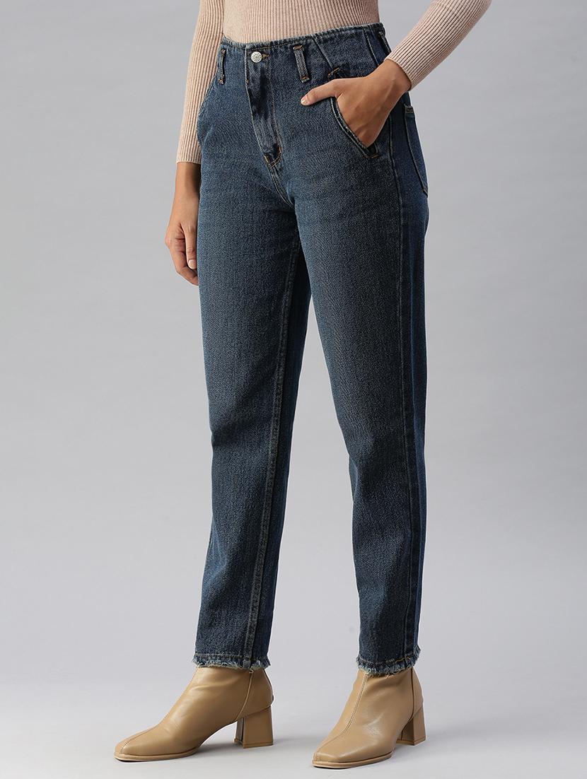 high rise stone wash jean - 18390327 -  Standard Image - 1