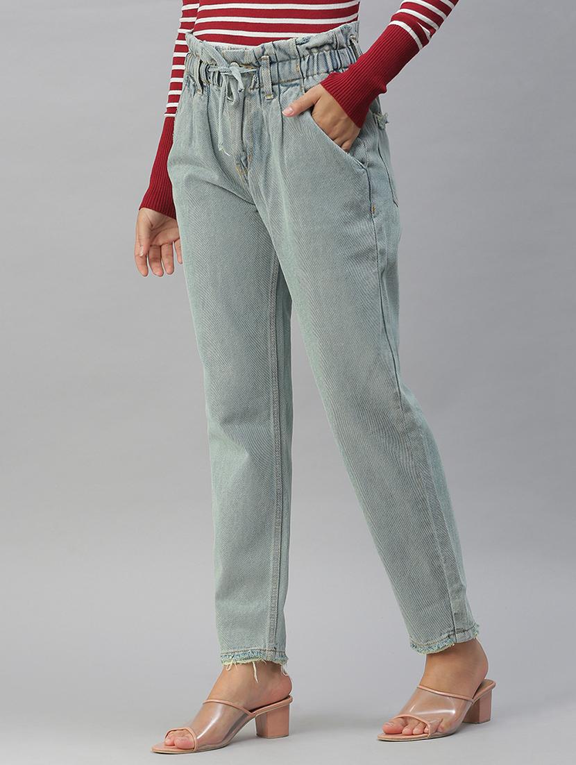 women's plain slouchy jeans - 18390330 - Standard Image - 1