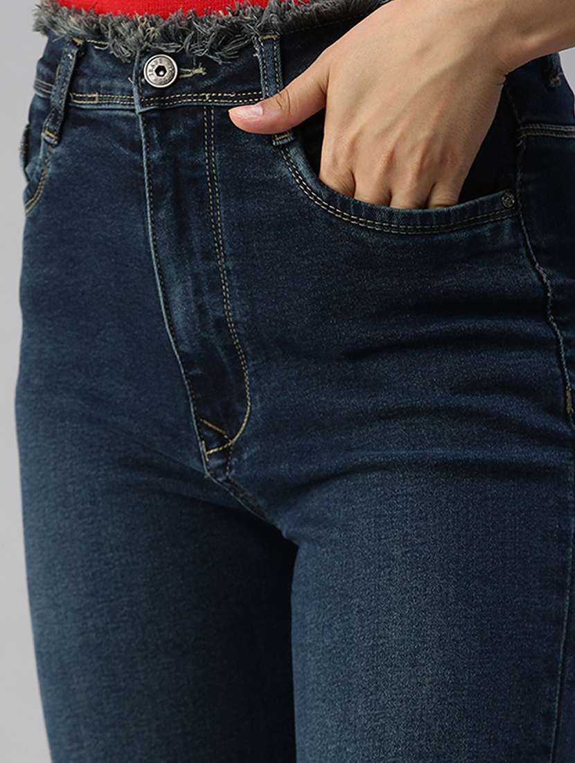 women's plain wide leg jeans - 18390337 -  Standard Image - 4