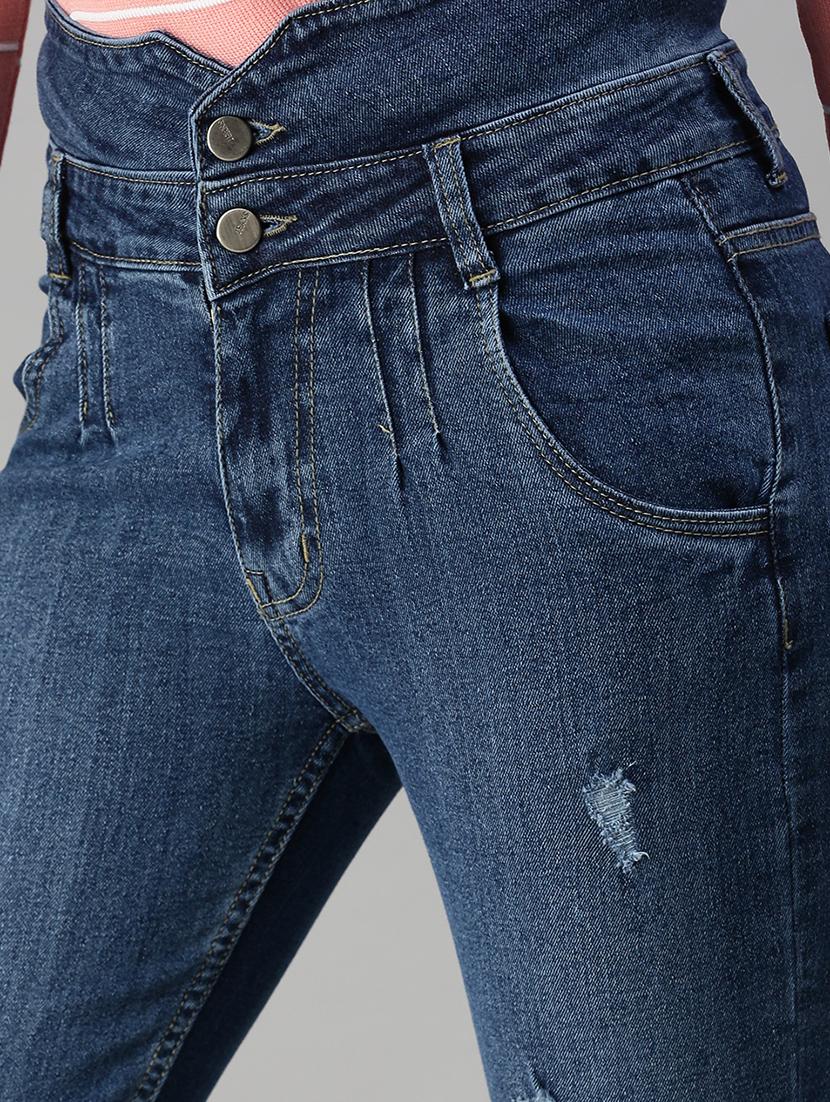 high rise distress jean - 18390343 - Standard Image - 4