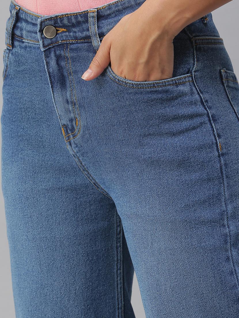 high rise stone wash jean - 18390348 - Standard Image - 4