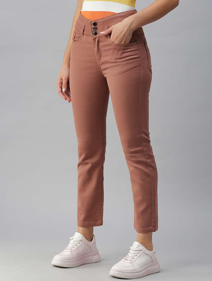 women's plain slim fit jeans - 18390349 -  Standard Image - 1