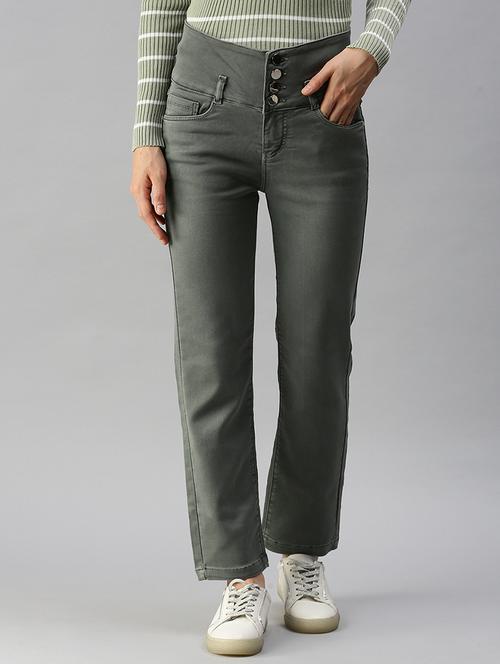 women's plain straight fit jeans - 18390351 -  Standard Image - 0