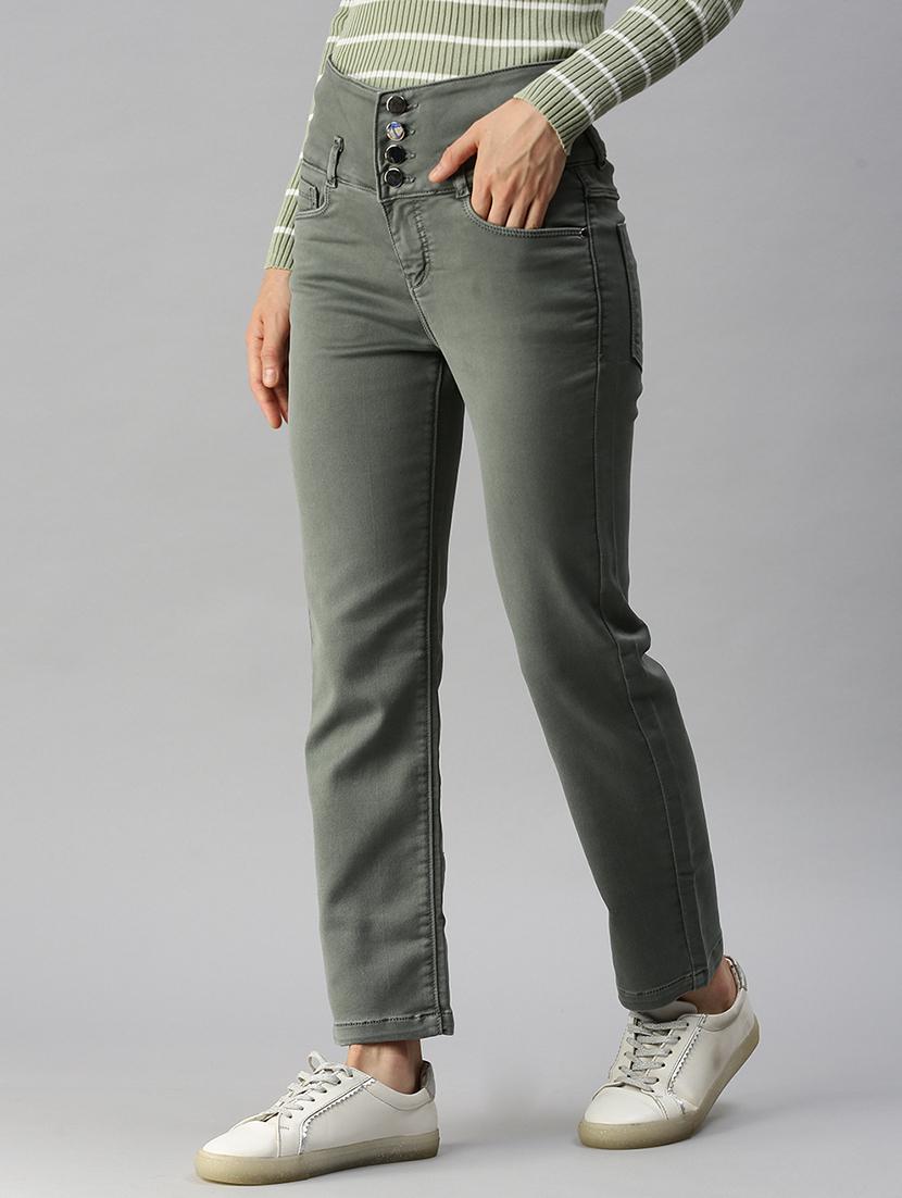 women's plain straight fit jeans - 18390351 -  Standard Image - 1