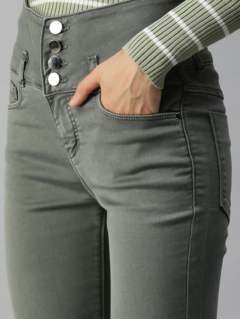 women's plain straight fit jeans - 18390351 - Standard Image - 4