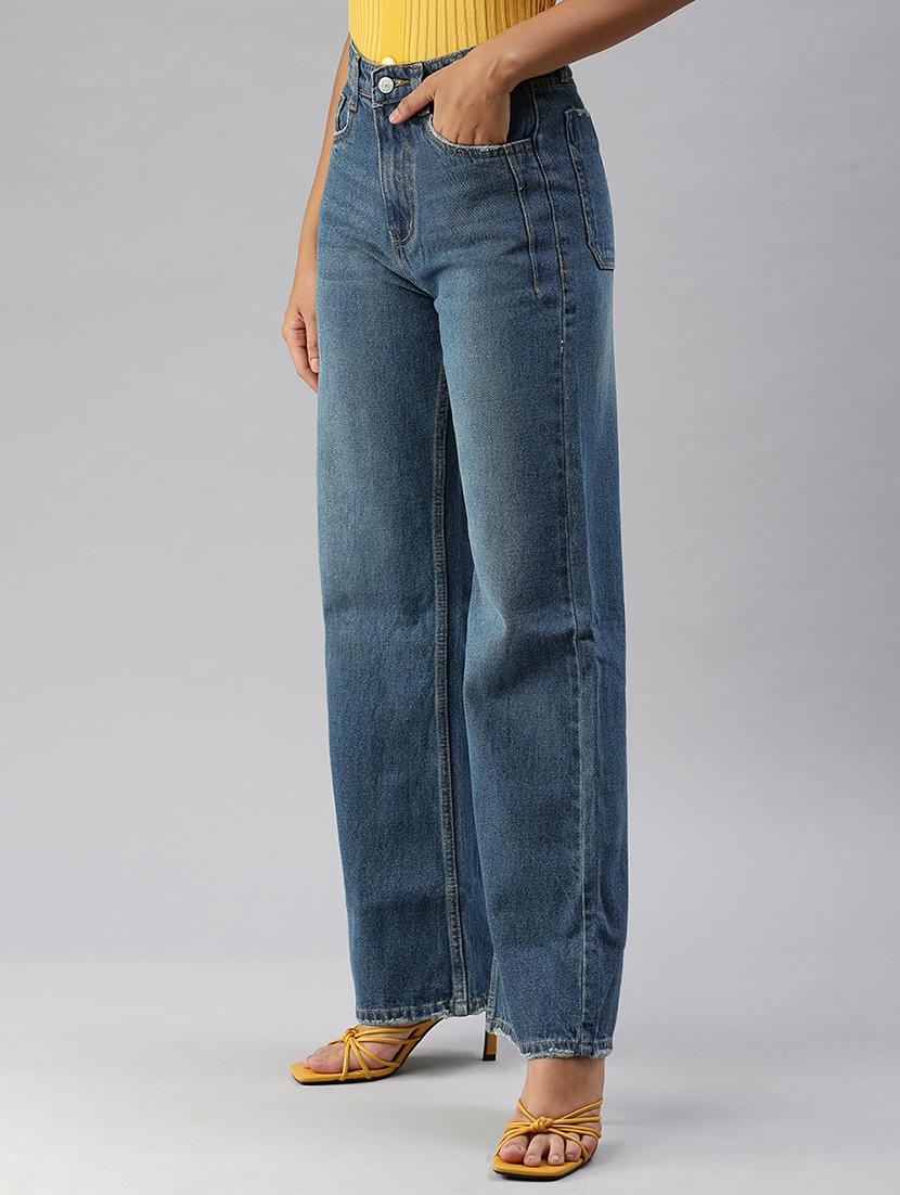 high rise stone wash jean - 18390363 - Standard Image - 1