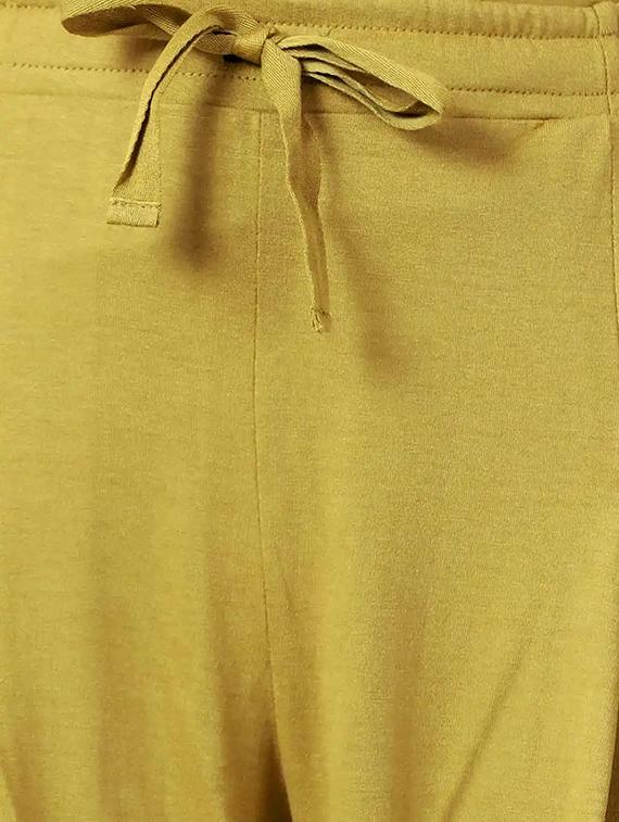 olive green solid nightwear pajama set - 18390368 - Standard Image - 4