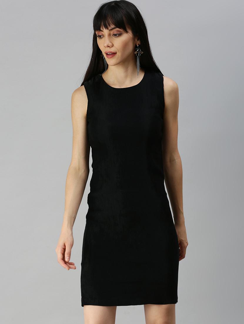 sleeveless solid sheath dress - 18390398 - Zoom Image - 0