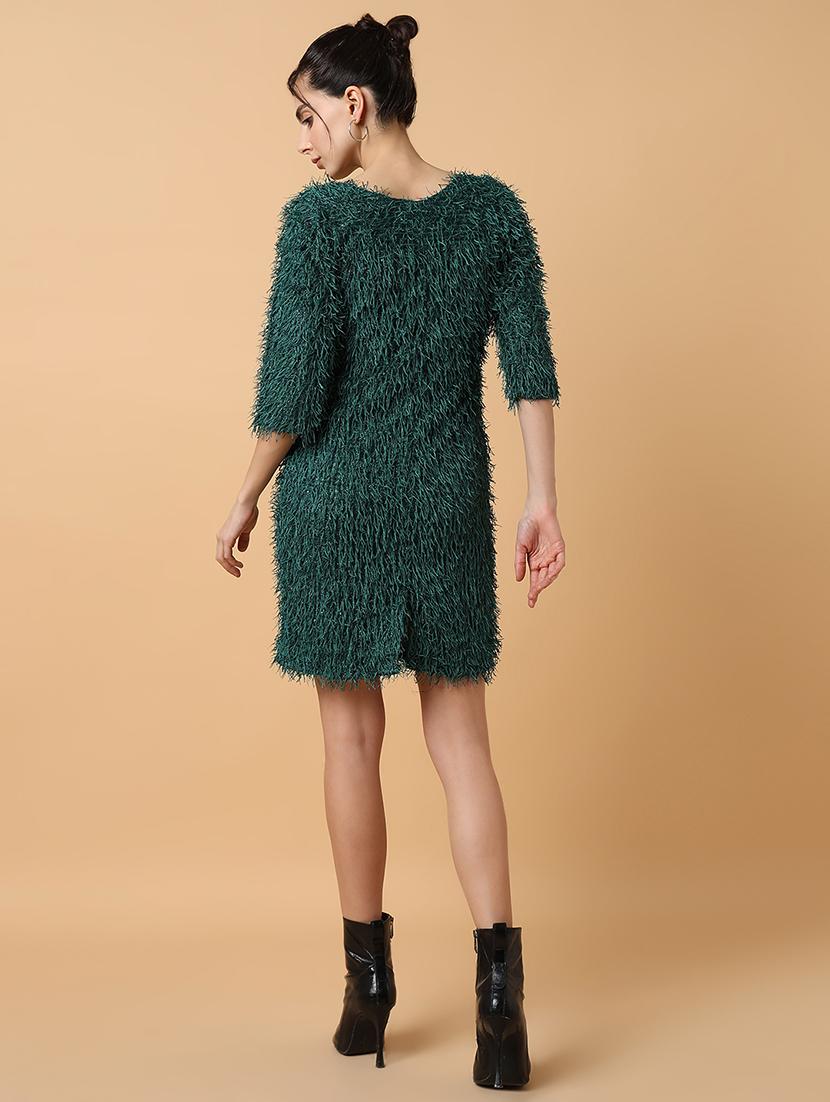 women's sheath self design dress - 18390411 - Standard Image - 4