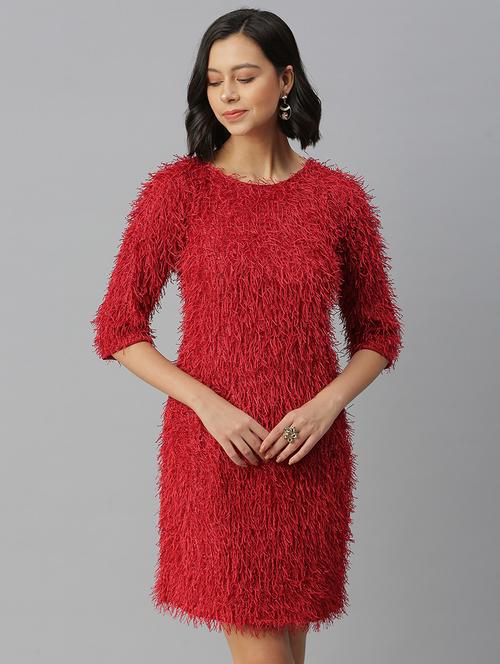 women's sheath self design dress - 18390412 -  Standard Image - 0