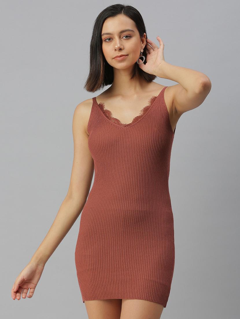 sleeveless solid bodycon dress - 18390438 -  Zoom Image - 0