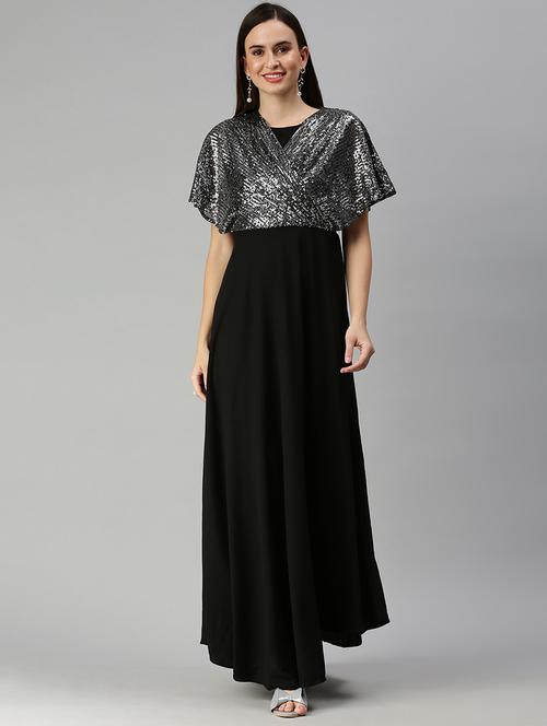 women's foil print dress - 18390455 - Standard Image - 0