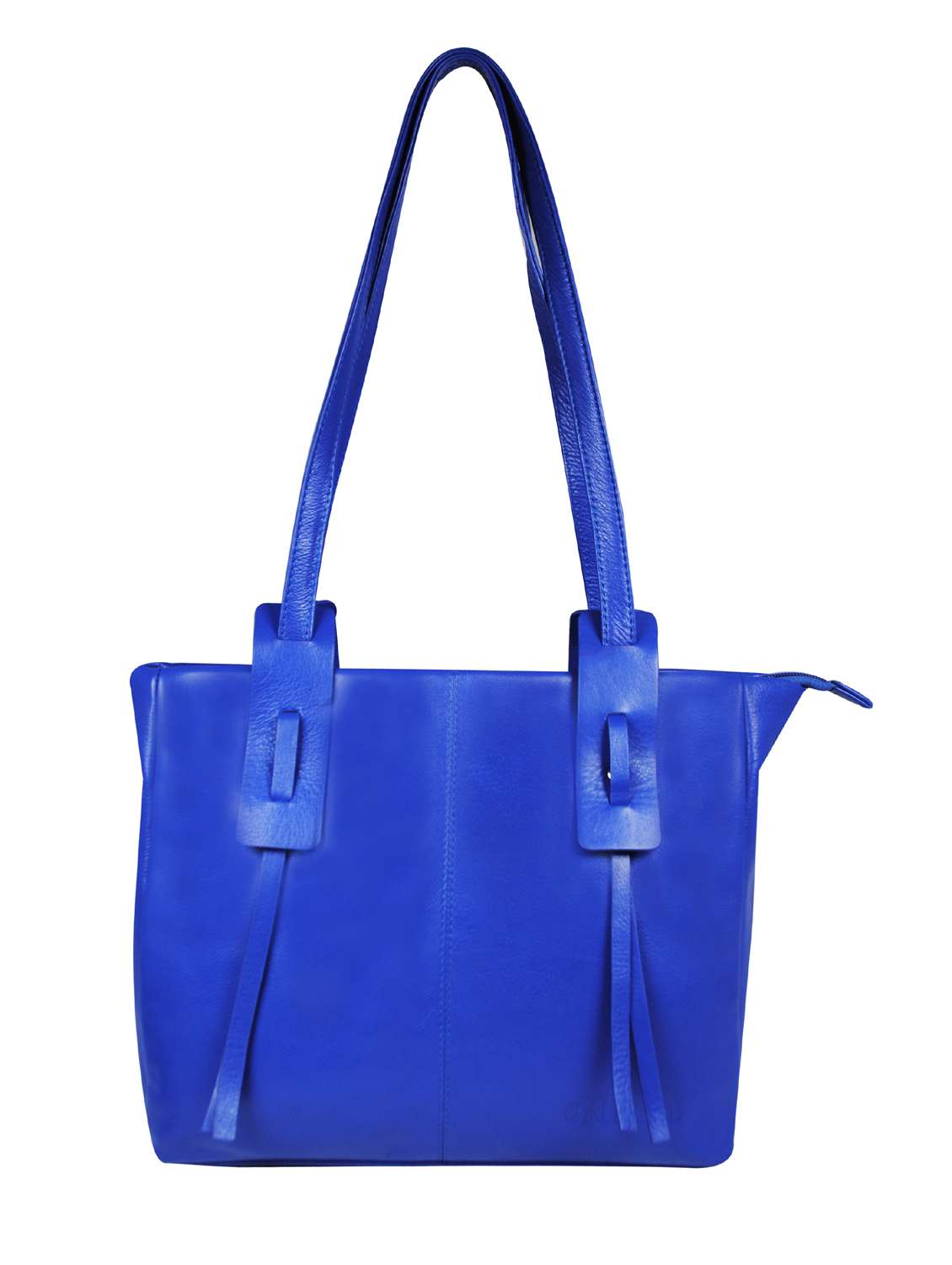 blue solid regular handbag
