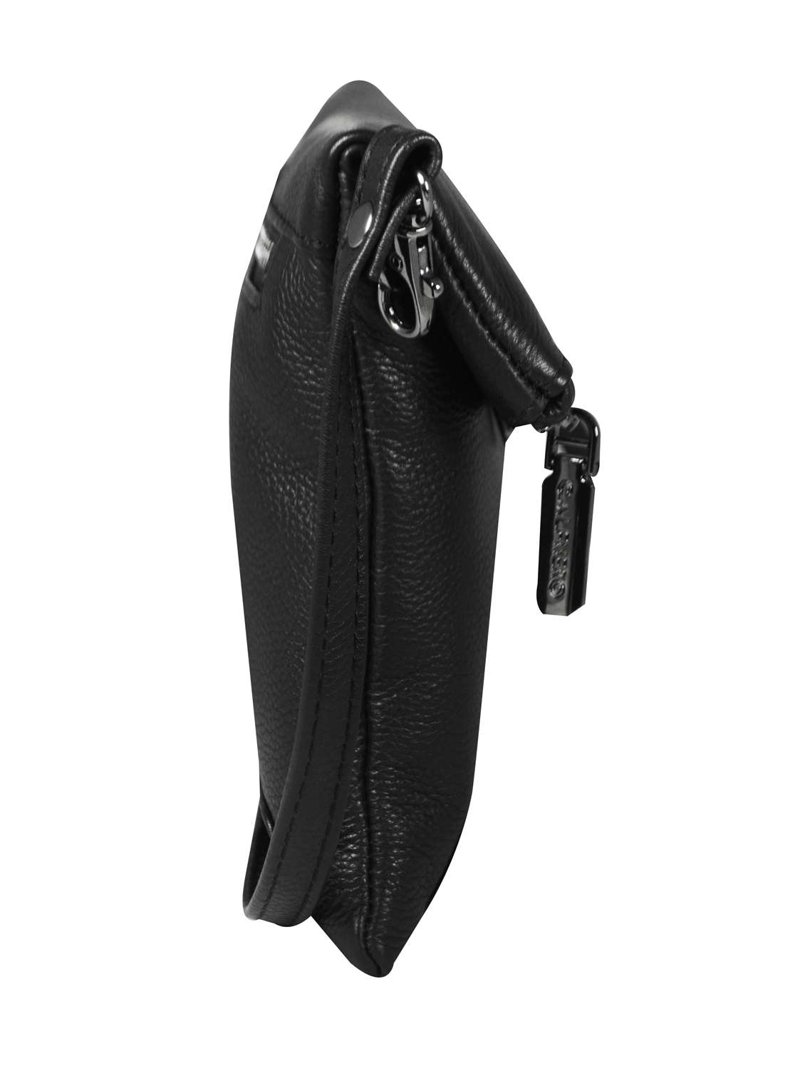 black solid regular sling bag - 18390607 -  Standard Image - 4