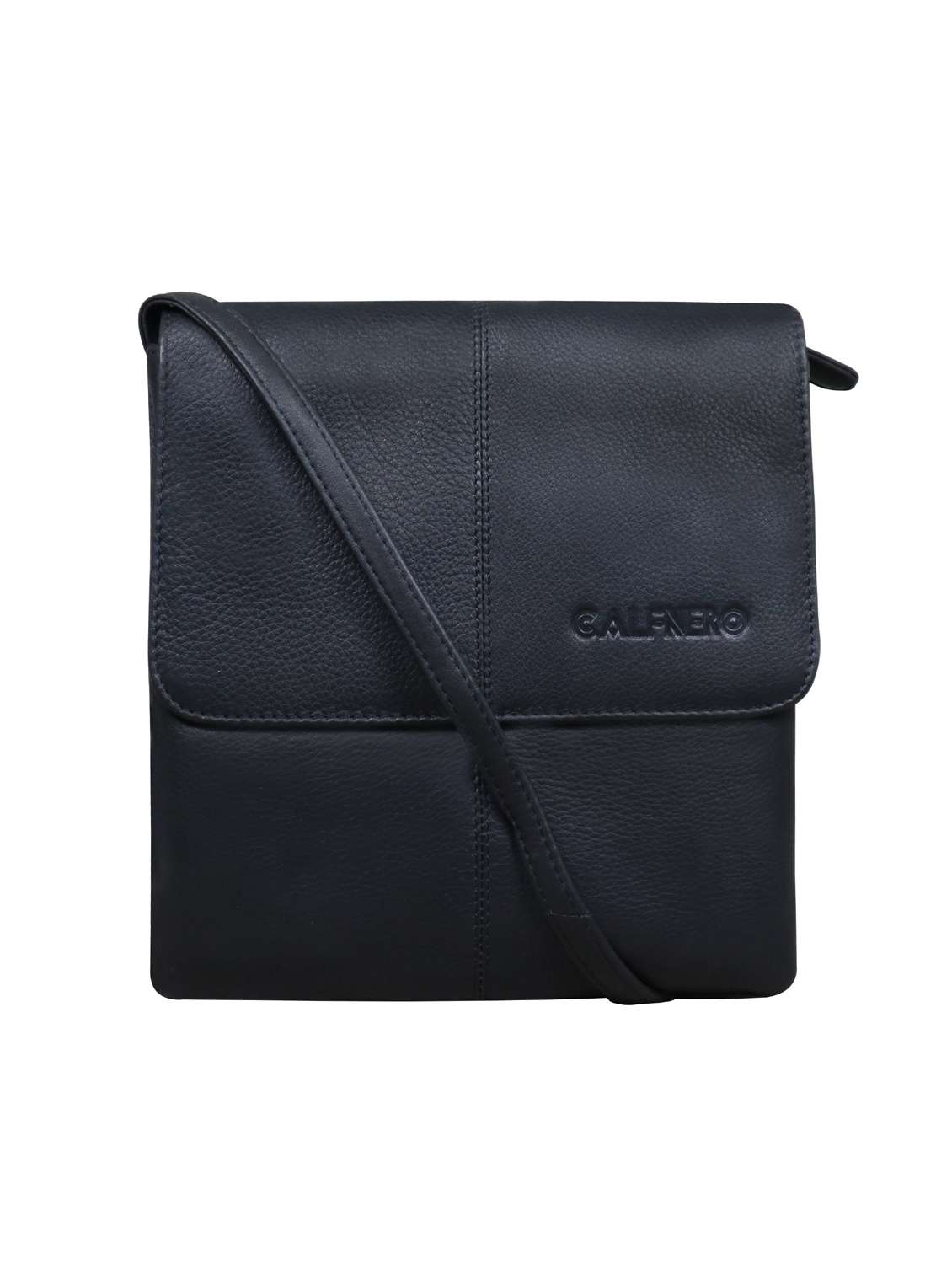 black textured regular sling bag