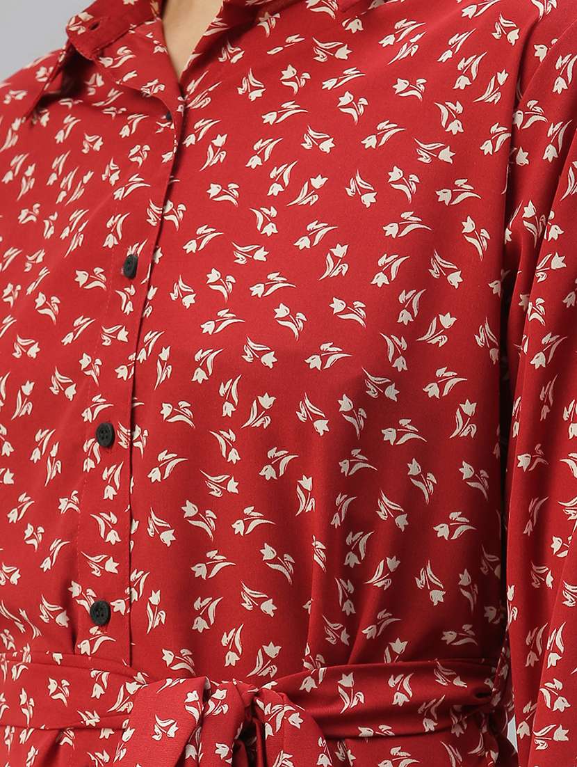 shirt collar floral regular shirt - 18390847 -  Standard Image - 4