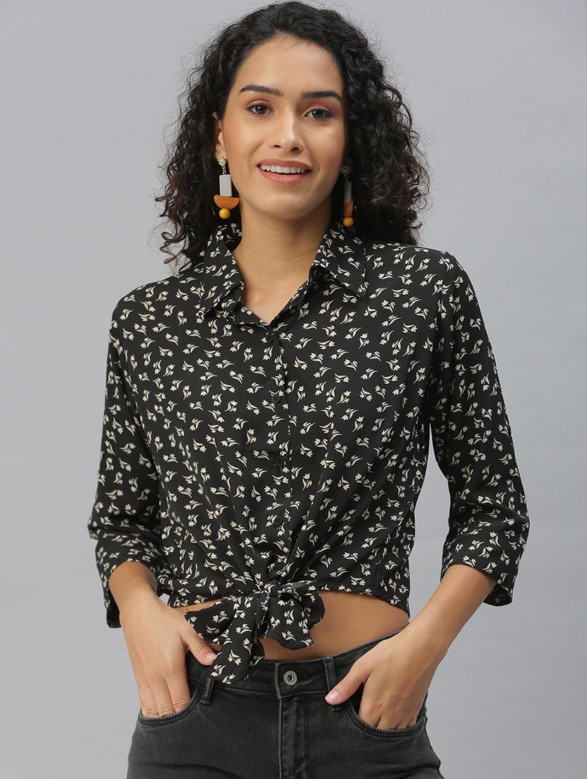 shirt collar floral regular shirt - 18390855 -  Zoom Image - 0