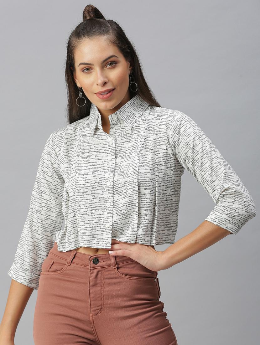 shirt collar printed regular shirt - 18390866 - Zoom Image - 0