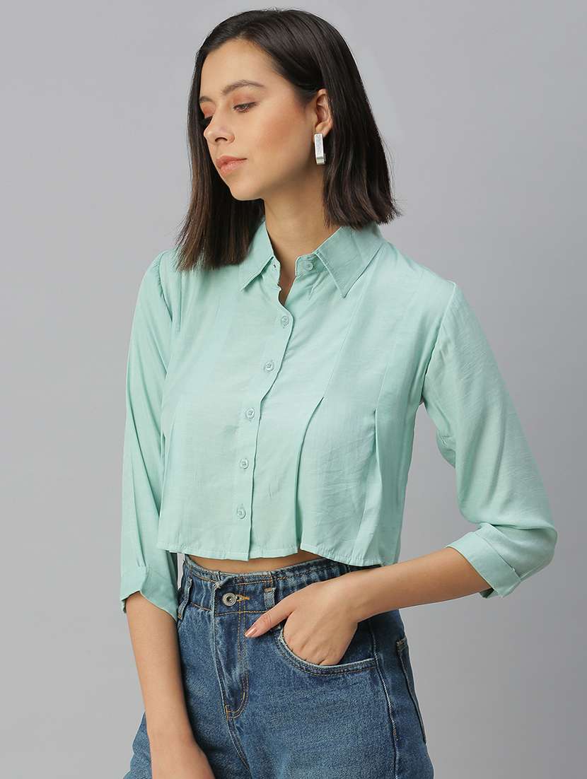 shirt collar solid regular shirt - 18390869 -  Standard Image - 1
