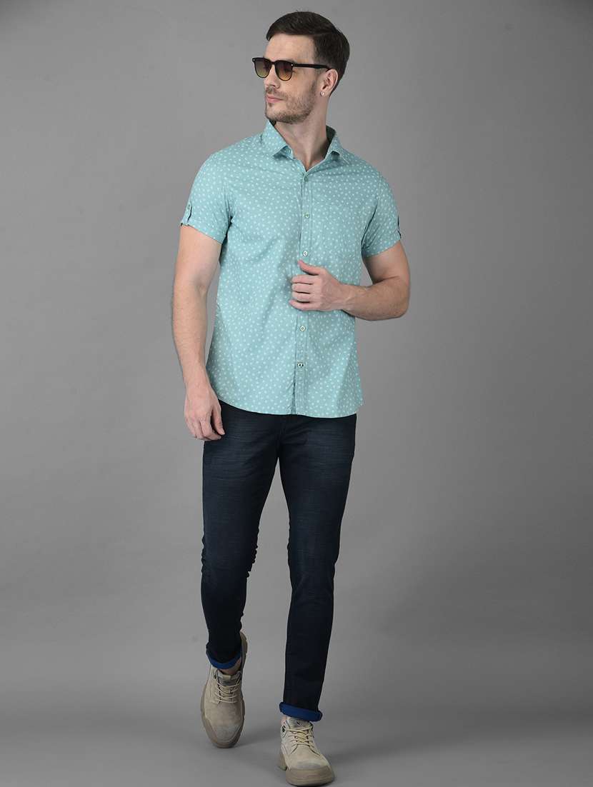 mens printed casual shirt - 18391038 - Standard Image - 4