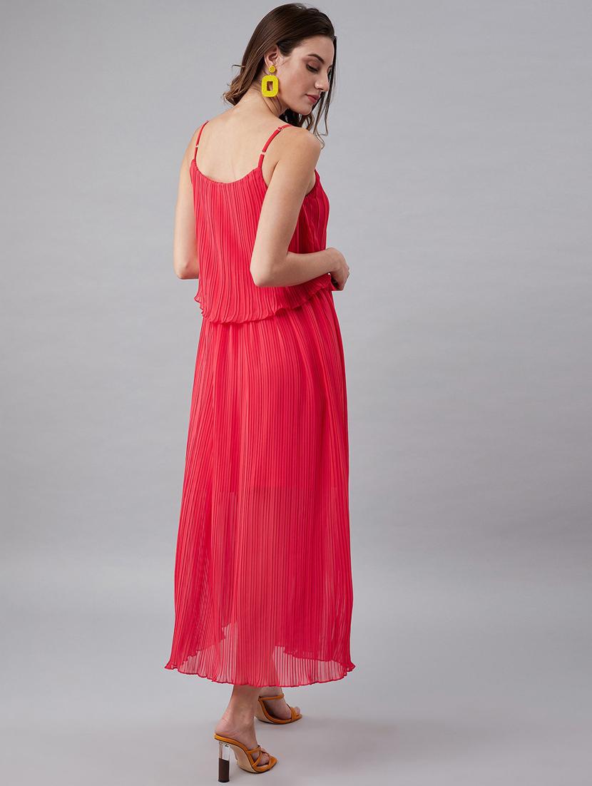 shoulder strap solid a-line dress - 18391242 - Standard Image - 4