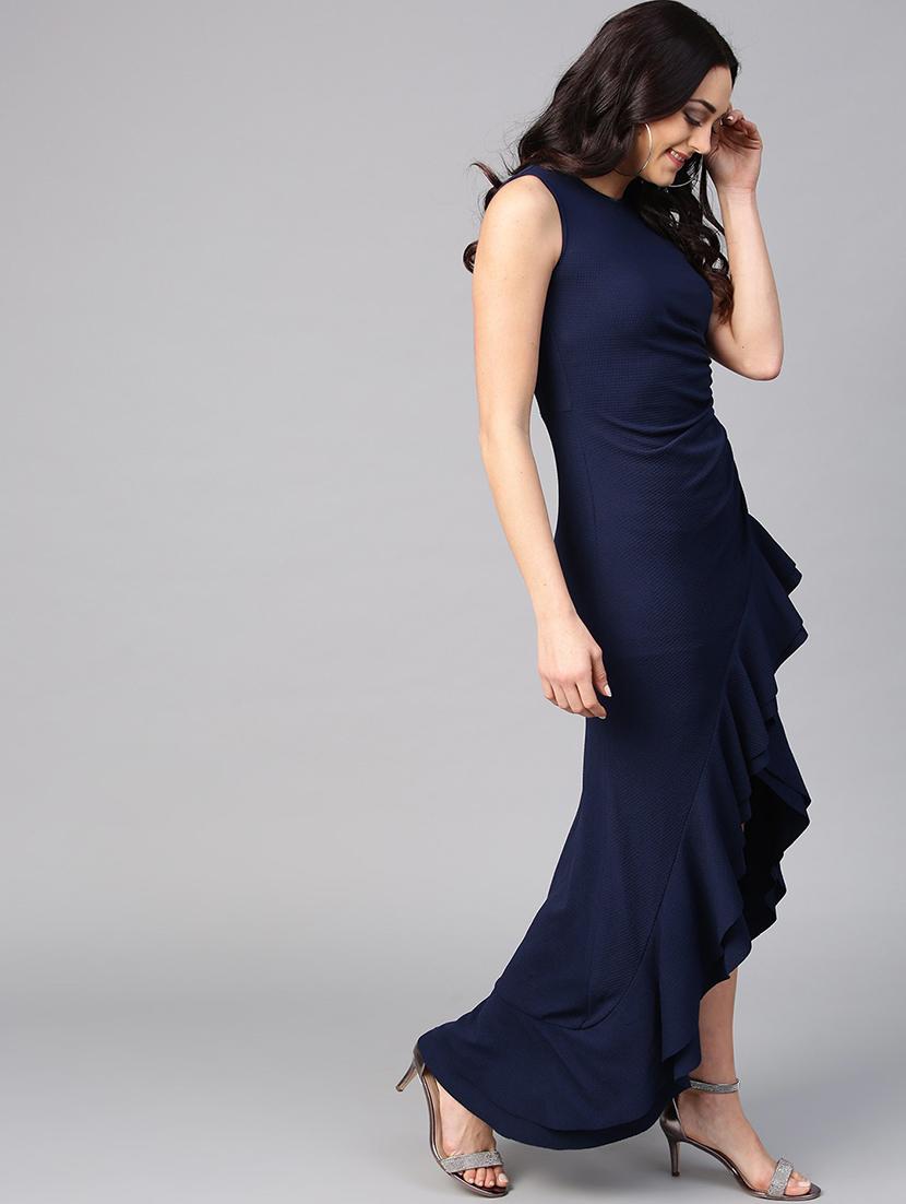 short sleeved solid maxi dress - 18391825 - Standard Image - 1