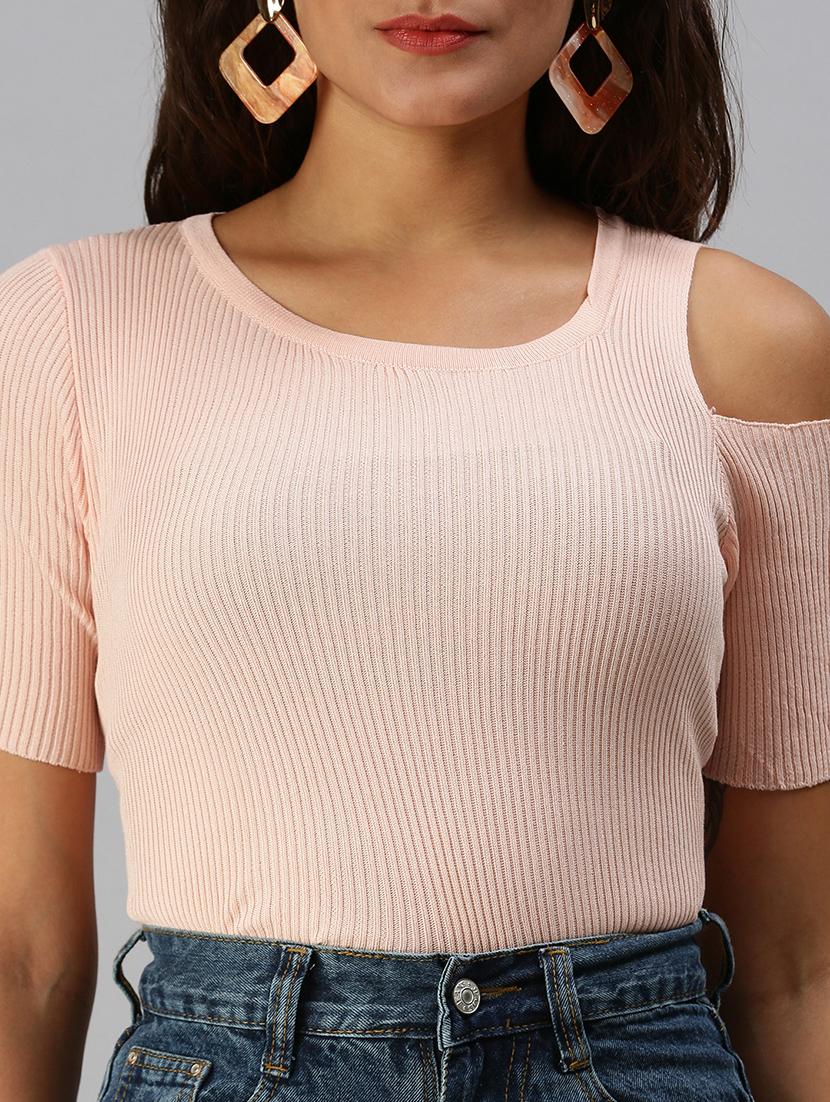 women's straight round neck top - 18391990 - Standard Image - 4
